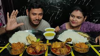 aj khelam chicken diye vat sathe potoler sobji mojar challenge [upl. by Amhsirak]