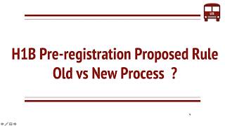 H1B Pre Registration Process  New Proposed Rule by USCIS  Whats Changed [upl. by Lyndy611]