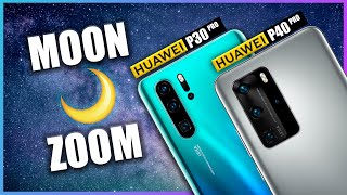 Huawei P40 Pro vs Huawei P30 pro  Camera Moon Zoom Test [upl. by Ahmad918]