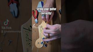 String your guitar correctly guitar guitartips guitarmaintenance didyouknow diy fender [upl. by Mun62]