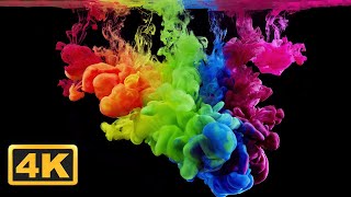 Abstract Liquid V  4 1 Hour 4K Relaxing Screensaver for Meditation Amazing Fluid Relaxing Music [upl. by Uaerraj]