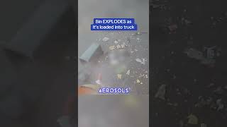 Bin EXPLODES as its loaded into truck [upl. by Ardnohsal]