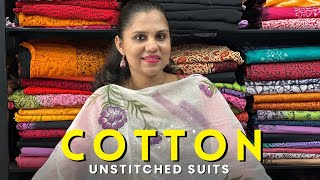 Cotton Unstitched Suits [upl. by Sila]