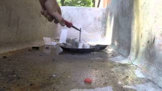 LiPo Battery exploding  Shortcut Fire smoke [upl. by Llenyar631]