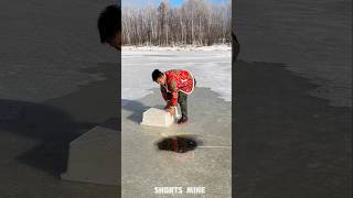 Fishing in the ice zone 🐟 shorts shortsmine shortsvideo [upl. by Atiragram]