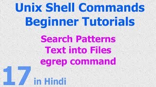 17  Unix  Linux Shell  Search Pattern  Text  String from fille  egrep Command [upl. by Naeerb636]