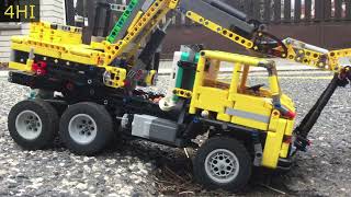 Star 266 with Waryński K407 excavator lego model offroad tests [upl. by Aaberg]