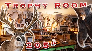 UNTOLD Story of a 205quot Buck  Trophy Room Tour 60 years of hunting [upl. by Manoff439]