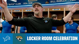 Lions at Colts postgame locker room celebration [upl. by Haidabej]