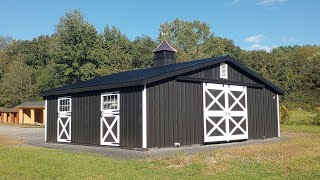 Bayhorse 30 x 24 Trailside Horse Barn On Display at Bayhorse in Red Hook NY [upl. by Ettenyar636]