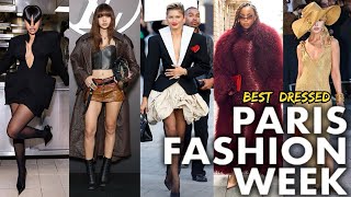 TOP 10 BEST DRESSED CELEBRITIES AT PARIS FASHION WEEK 2024 SS25 [upl. by Paske]