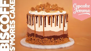 EPIC Biscoff Smores Layer Cake  Full Recipe amp Tutorial  Cupcake Jemma [upl. by Hnamik]