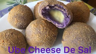 UBE CHEESE PANDESAL  BAKED IN AIR FRYER amp OVEN [upl. by Kcinomod366]