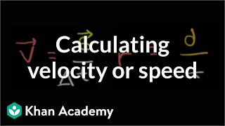 Calculating average velocity or speed  Onedimensional motion  Physics  Khan Academy [upl. by Anaic]