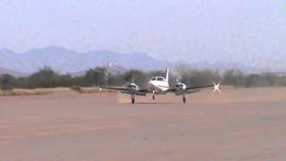 Cessna 421 Golden Eagle III Landing at MCB Rwy 24 [upl. by Rai495]