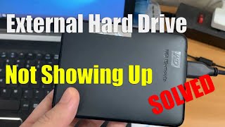 External Hard Drive Not Showing Up in My Computer  Windows 10 SOLVED [upl. by Cord]