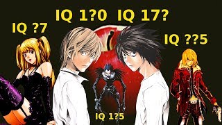 Qual è il Quoziente Intellettivo dei personaggi di Death Note [upl. by Ayik]