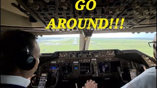 BOEING 747 quotGO AROUND GO AROUNDquot At 200 feet  Houston AirportAC on the runway [upl. by Pimbley953]