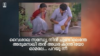 Vaisakha Sandhye Karaoke with Lyrics  Mohanlal  Shobana  Nadodikkattu  Yusufali Kechery [upl. by Arv]