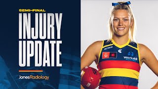 AFLW Jones Radiology Injury Update SemiFinal [upl. by Sanyu704]