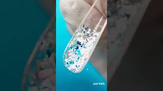 😱 How to Do Trendy Acrylic Nail At Home  Glitter Gel Nail Art Tutorial 2024 nails nailart [upl. by Bussey]