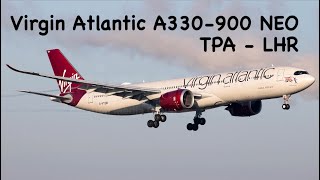 Virgin Atlantic A330900 NEO Economy Delight  Tampa  London Heathrow [upl. by Cavil988]