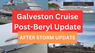 Galveston Cruise After Hurricane Beryl Cruise Ship amp Parking Lot Updates [upl. by Athelstan147]