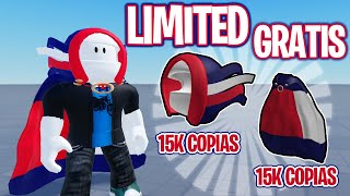 LIMITED CONSIGUE CAPA Y CAPUCHA TOMMY STREAMERS GRATIS en ROBLOX  LIMITED DE 15000 COPIAS [upl. by Longmire]