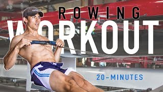 20 Minute Rowing Workout  Watch and Follow [upl. by Stearn130]