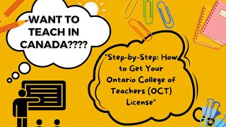 The Ultimate Guide to Becoming a Teacher in Ontario Canada  OCT Licensing Explained [upl. by Curren277]