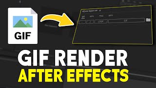 How To Export GIF Animation in After Effects Tutorials [upl. by Enirol]