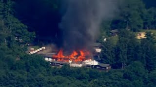 Fire erupts at Camp Airy in Thurmont Maryland [upl. by Namdor]