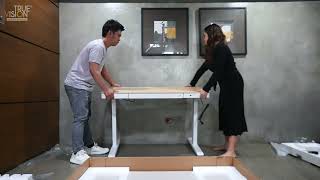 True Vision Multifunctional Standing Desk TVS0822DSW UNBOXING amp ASSEMBLY [upl. by Okia]