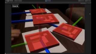 MarkerBased AR Example using OpenCV for Unity [upl. by Cinemod]