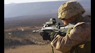 US Marines test fire FAMAS French Bullpup Rifles in full auto [upl. by Henden711]