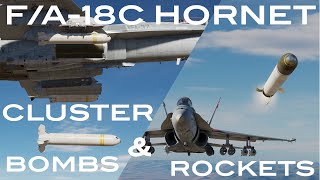 DCS FA18C  Cluster Bombs and Rockets [upl. by Aerdnod]