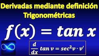 27 Demostración de Derivada de función trigonométrica tangente [upl. by Ultima769]