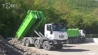 SMALTIMENTO MACERIE  AUTOCARRO CON ALLESTIMENTO SCARRABILE  TEKNE per CAVACANTIERE [upl. by Zolnay]