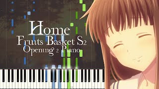 Fruits Basket 2nd Season Opening Piano quotHomequot by Asako Toki [upl. by Droflim]