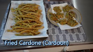 Italian Grandma Makes Fried Cardone Cardoon [upl. by Waldon504]