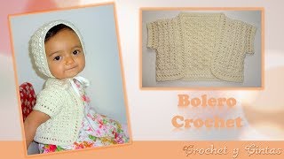 Bolero tejido a crochet para niñas 👧 Parte 1 de 2 [upl. by Shivers]