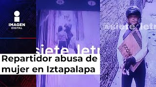 Repartidor abusa de mujer al entregarle un paquete de Liverpool en Iztapalapa [upl. by Vidal638]