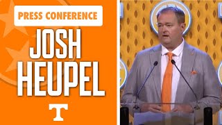 Tennessee Football head coach Josh Heupel speaks at 2024 SEC Media Days in Dallas I Volquest I GBO [upl. by Hassi]