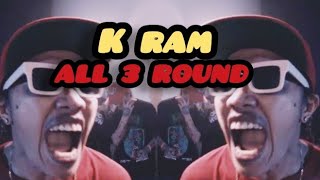 FLIPTOP KRAM ALL 3 ROUND VS ZAKI fliptopbattles [upl. by Vogel]