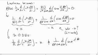 Separation of Variables  Spherical Coordinates Part 1 [upl. by Bergwall729]