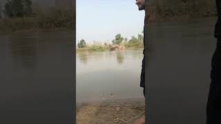 Fishing at new point at neher  jehlum river  throwing fishing hook fishing [upl. by Anhcar]