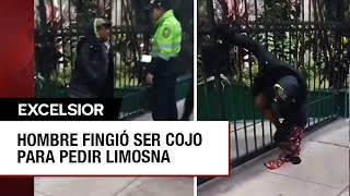 A un cojo que pedía limosna le salió una pierna como de milagro [upl. by Vano]