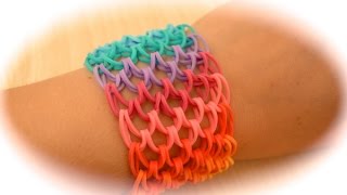 Rainbow Loom Dragon Scale Armband deutsche Anleitung [upl. by Ahsirpac635]