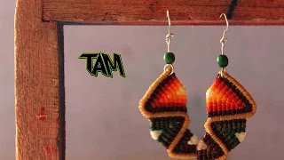 AROS MACRAME  TUTORIAL ARETES MACRAME [upl. by Berk]