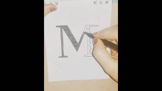 M lettercomment next letter youtubeshorts drawing likeforlikes viralvideo trendingreels art [upl. by Bui]